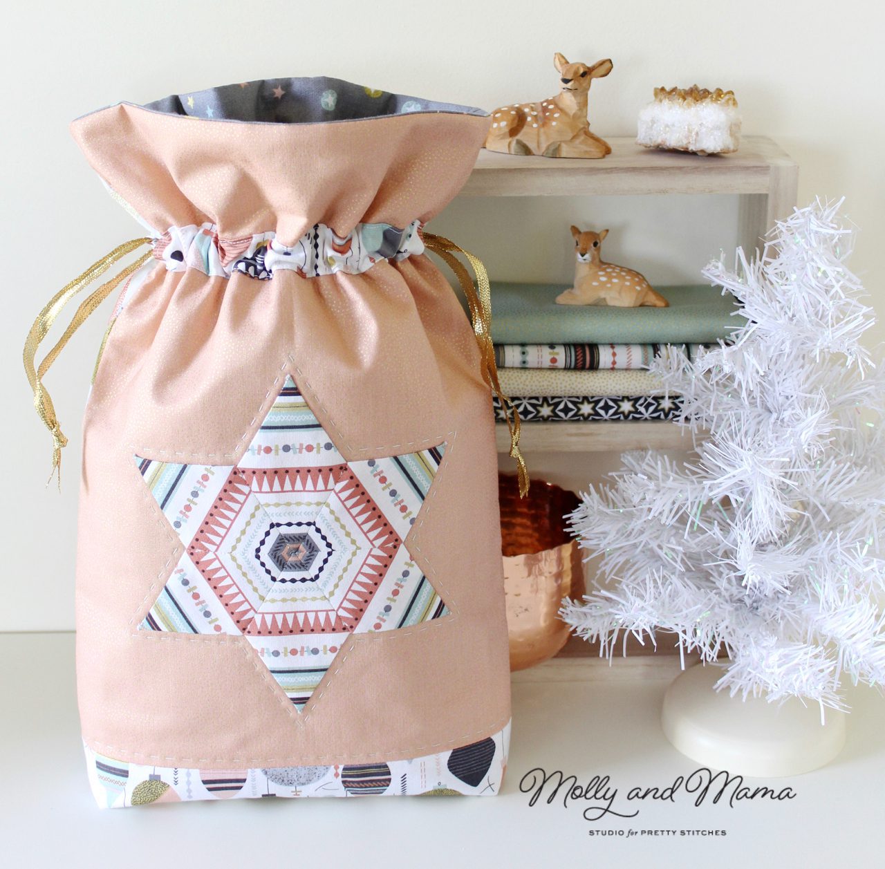 Christmas in July Sewing with Makower Modern Metallics