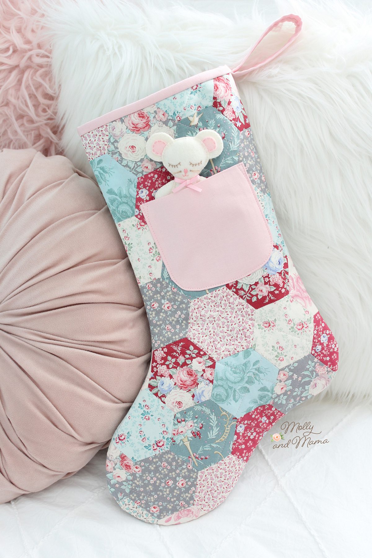Christmas Stocking for the Tilda Old Rose Showcase