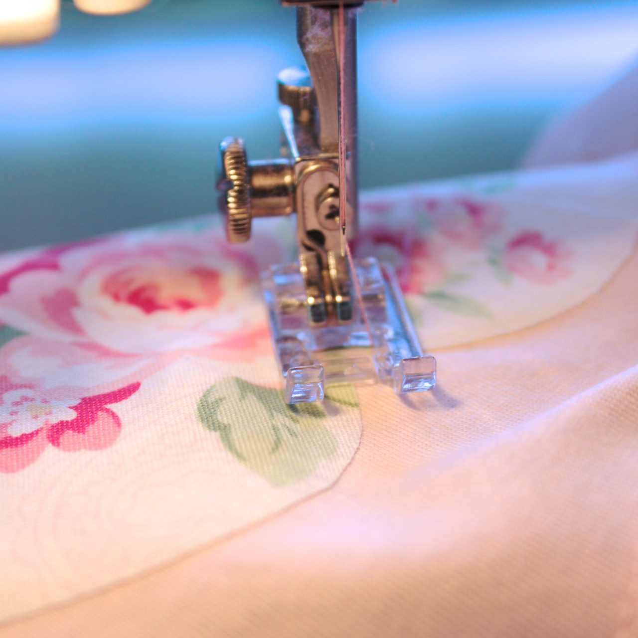 Begin stitching in the 'bend'