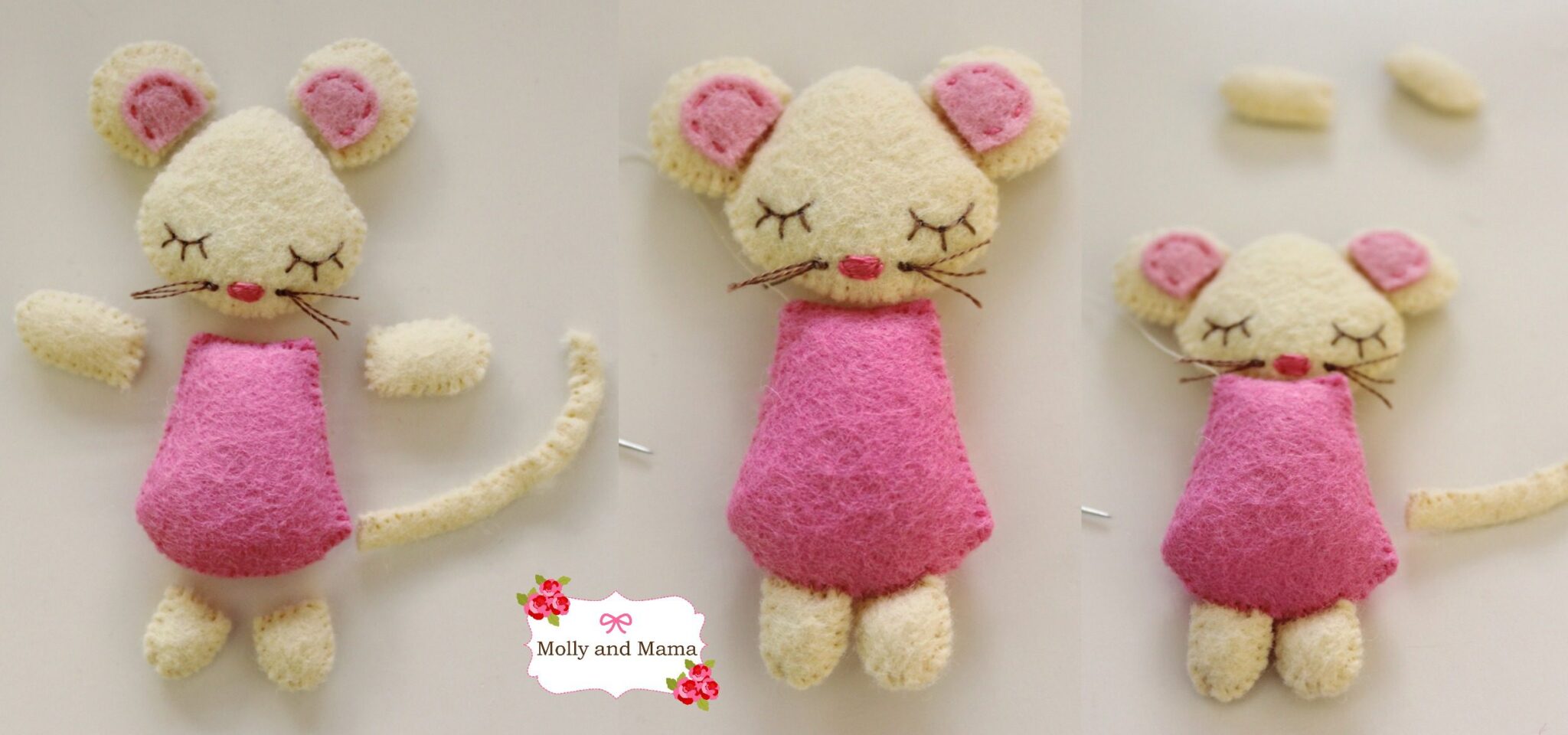 Christmas Mouse and Stocking Tutorial from Molly and Mama